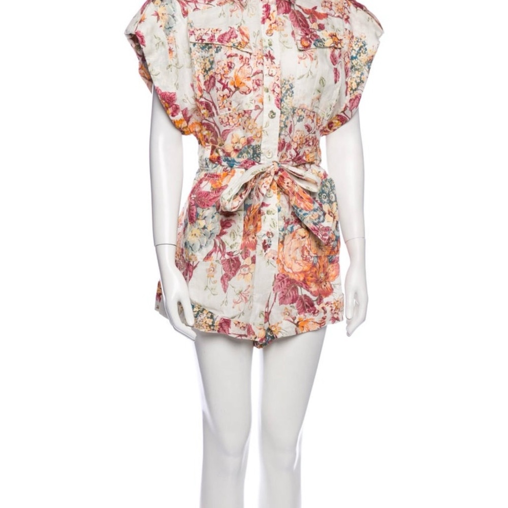 Zimmermann Floral Print Romper - Multicolor